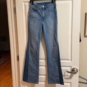 Gap -  High Rise Patched '70s Flare Jeans - Size 28/6 Tall